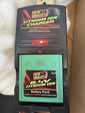 New Bright lithium ion charger with red LED status and lithium battery pack, A587500493