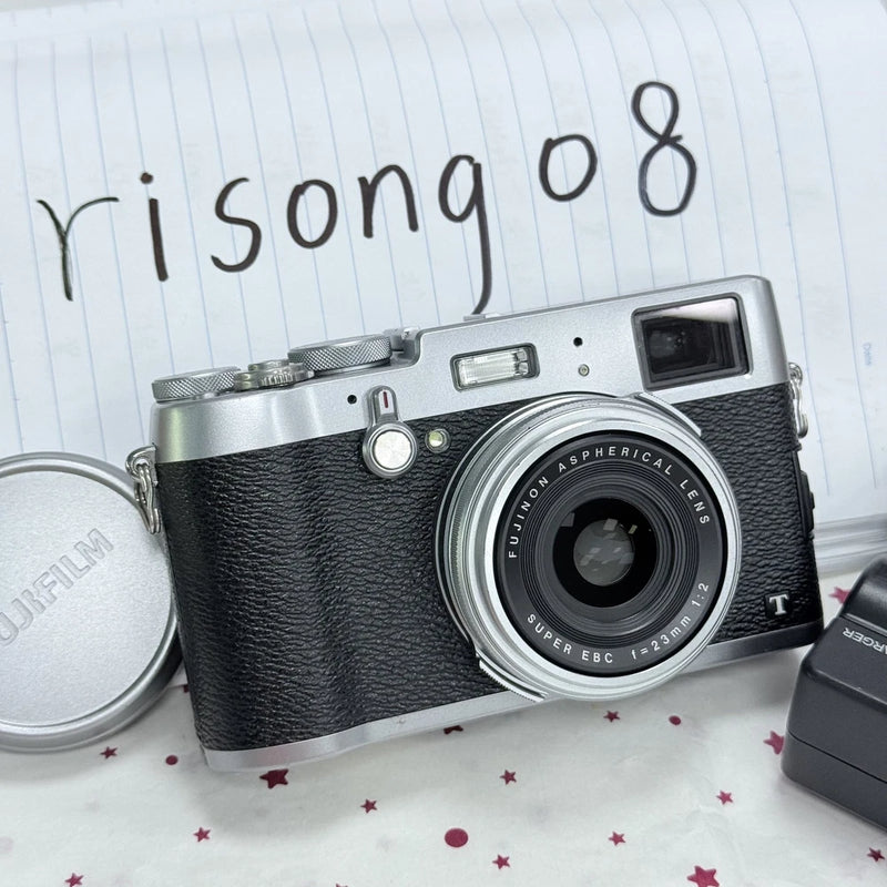 Fujifilm X100T 24.3MP 23mm f2 Lens WiFi APS-C Digital Camera Silver 95%new GOOD