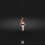 1:64 Resin figure DIY car model scenery miniature figure ADVAN female model Gift