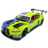 1/24 scale green racing model car diecast with number 02 decals and front spoiler