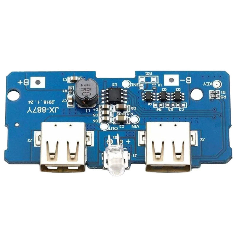 5V Dual USB Power Bank Charger Step Up Boost Power Supply Output Input