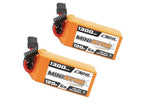 Orange 6S LiPo battery with XT60 plug, orange foam pack with printed specs