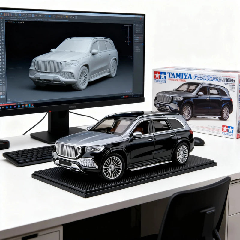 1/24 Benz Maybach GLS600 SUV:Alloy Diecast Car Model Sound Light Kids Toy Gift