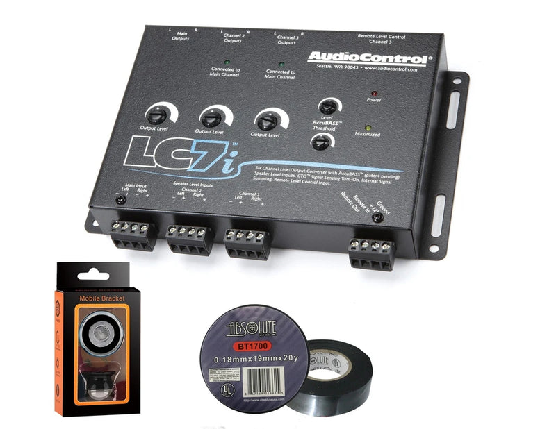 AudioControl LC7i 6-channel line output converter+ Free Absolute Electrical