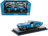1970 FORD MUSTANG SPORTSROOF #70 BLUE 1/24 DIECAST MODEL CAR BY M2 40300-142 B
