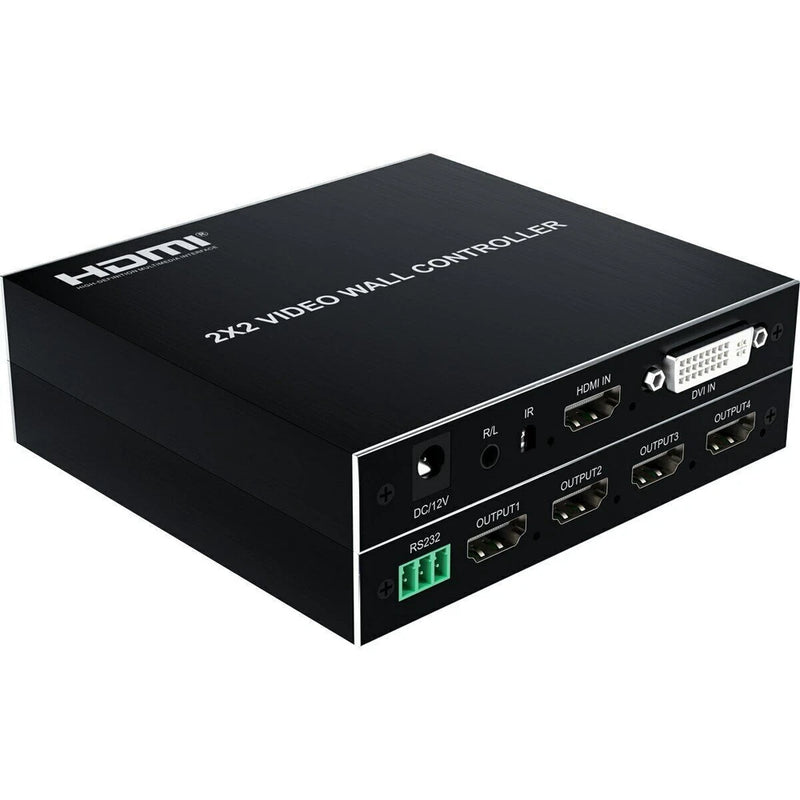 2x2 HDMI Video Wall Controller 4K 60Hz Video Wall Processor w/ HDMI/DVI Input