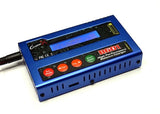 CopterX B601 balance charger/discharger with blue case and EU plug connector, display and buttons