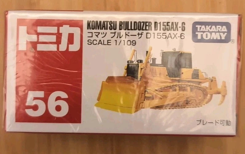 Takara Tomy Tomica #56 Komatsu Bulldozer D155 Diecast Model Car 1/109 Scale New