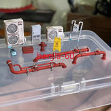 1/64 Diorama Air Conditioner Fire Hydrant Model Garage Parking Lot Scene Props