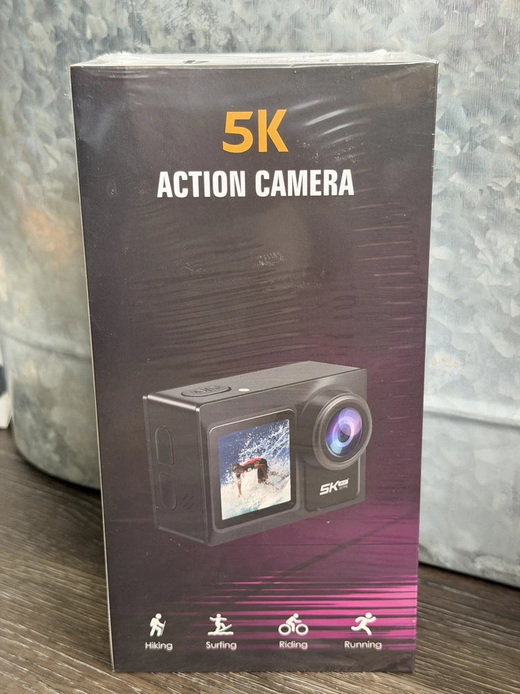 5K  Action Camera with Front LCD Touch Screen,EIS 131FT Waterproof NEW Sealed