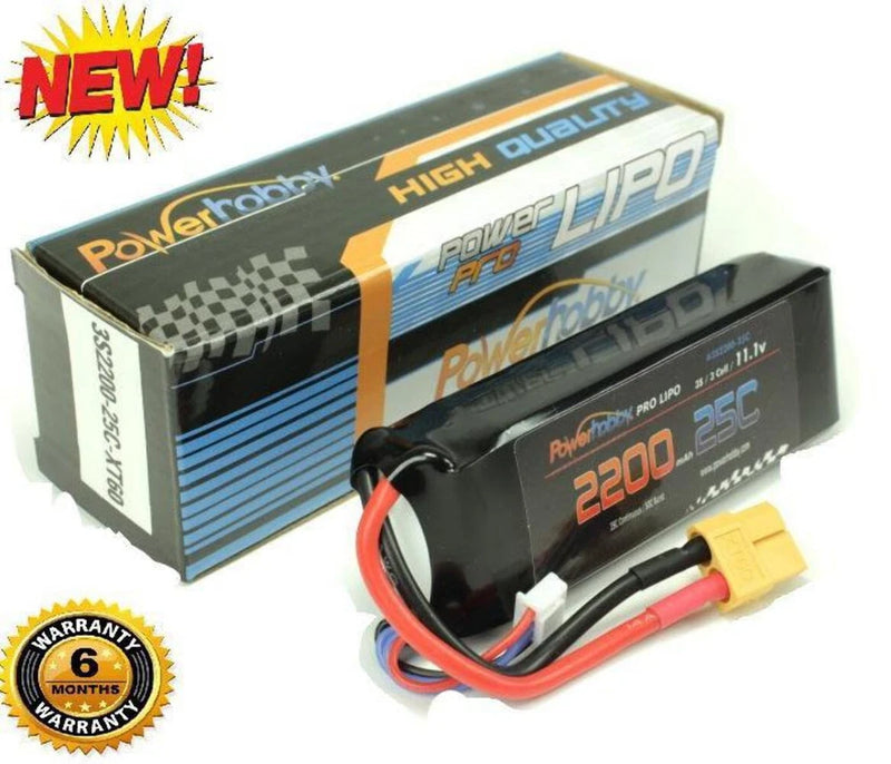 2200mAh 3S 11.1V 25C LiPo Battery XT60 Plug Powerhobby PHB3S220025XT60 Battery