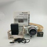 Panasonic LUMIX DMC-GF5 White Digital Camera Excellent Condition Accessories