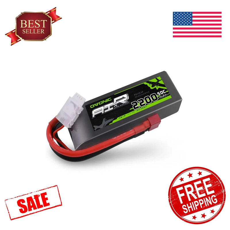 OVONIC 3S Lipo Battery 50C 2200mAh 11.1V T Connector Battery