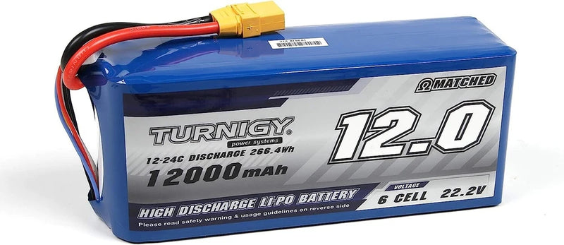 Turnigy High Capacity 12000mAh 6S 12C Multi-Rotor Lipo Pack w/XT90