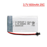 1¡Á 3.7V 600mAh Lipo Battery SM-2P plug for WLtoys V931 SYMA X5C Quadcopter Drone Battery