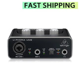U-PHORIA UM2 2x2 USB Sound Card Audiophile Audio Interface with Mic Preamp #HOT