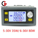 Digital buck boost power converter with LCD display and rotary knob, CV/V/A controls