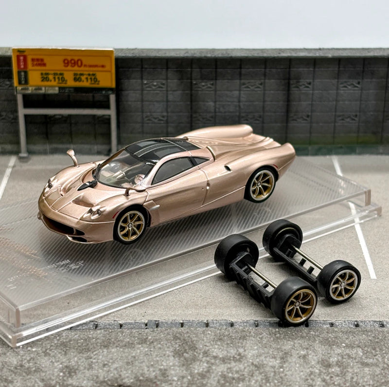 CM Model 1/64 Scale Pagani Huayra Codalunga+Extra Wheels Diecast Model Car Gifts