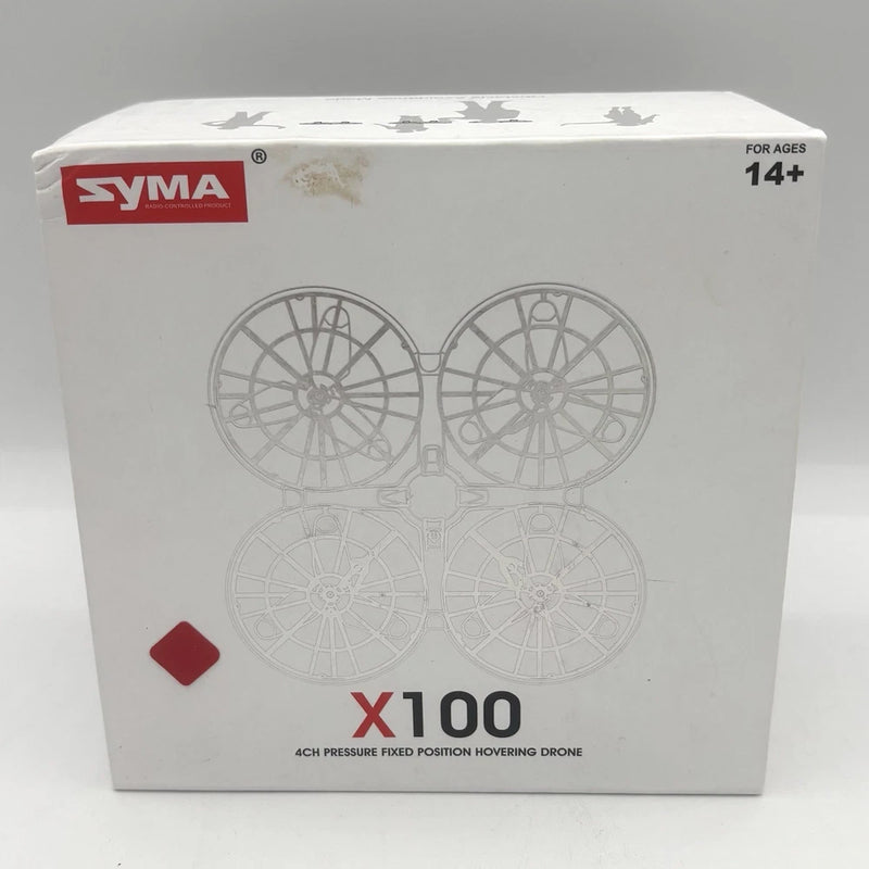 Syma X100 4-channel pressure fixed-position hovering drone open-box package, white box