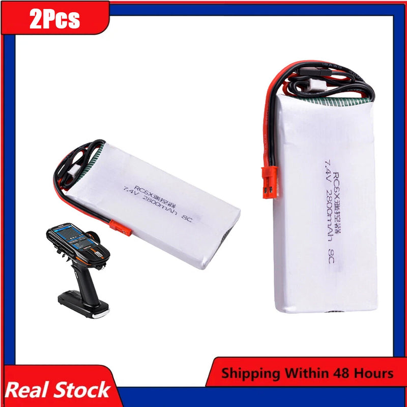 7.4V 2800mah 8C Lipo Battery JST +Futaba for Radiolink RC8X RC6GS RC Radio RC4GS