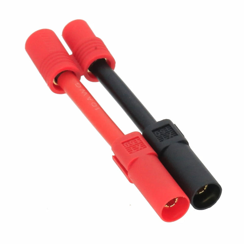 HXT 6mm Male-/Female+ to XT150 Male cable 10AWG 5CM wire For RC Battery FPV UAV