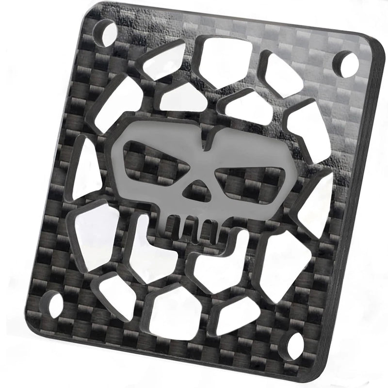 Universal RC cooling fan cover, carbon fiber weave with large vent cutouts