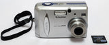 Fujifilm FinePix A303 3.2MP Digital Camera Silver Tested W/ Batteries & SD Card