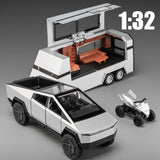 1:32 Tesla Diecast Pickup Trailer Model Toy Truck Car Toy with Sound&Light US