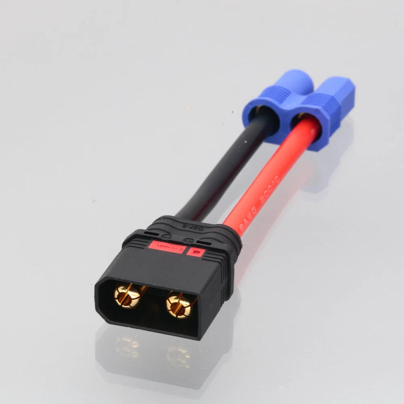 QS8 Male to EC8 Female Adapter 8AWG 10cm RC ESC Charging E-bike Battery Leads Converter