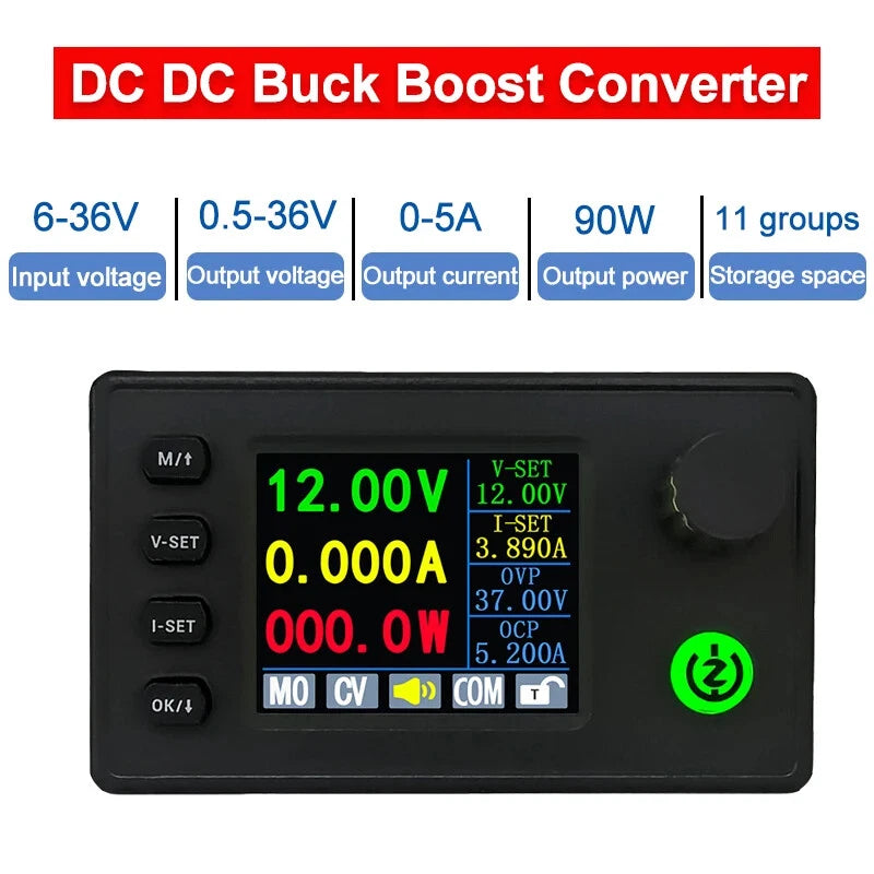 40/90W DC Buck Boost Converter 0.5-36V Power Module Adjustable Regulated Voltage
