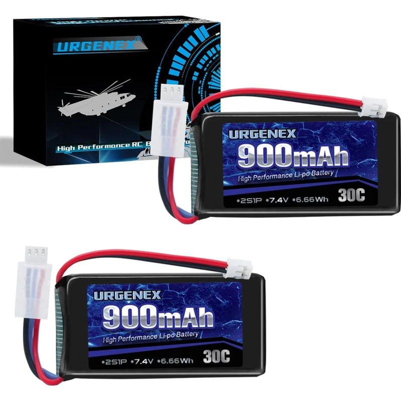 Lightweight 7.4V 900mAh Lipo Battery, Perfect for 1/10-1/24 Scale RC Vehicles Battery