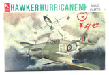 Hawker Hurricane Mk.II 1/48 model kit box, for parts, printed aircraft artwork