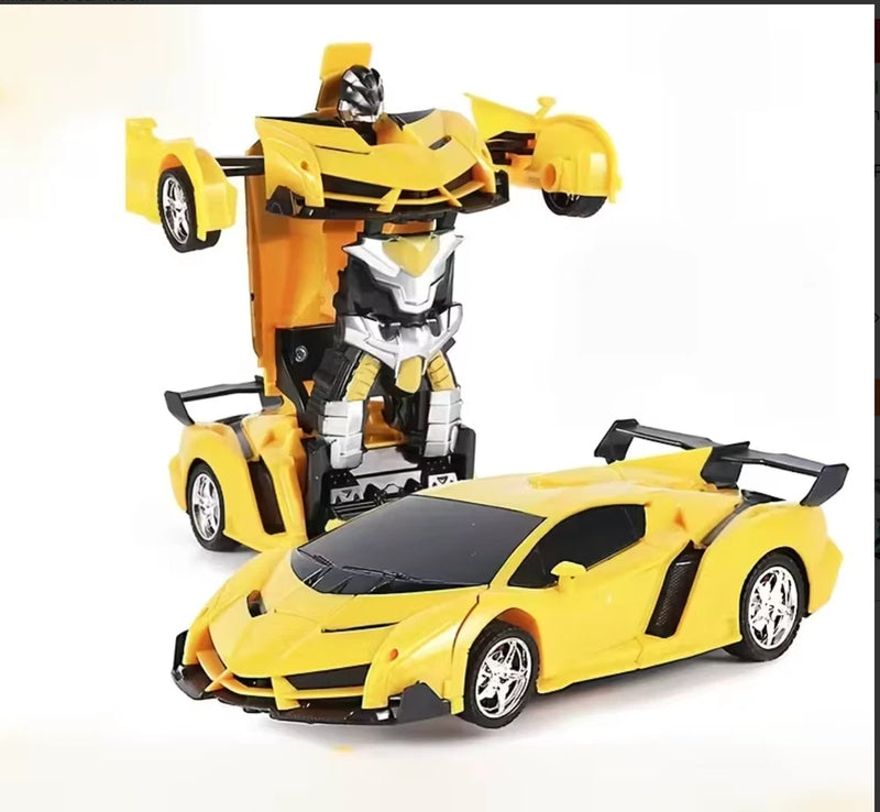 Yellow RC Transformer Toy ¨C Remote Control Car Converts to Robot Converter