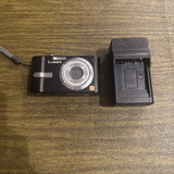 Panasonic Lumix DMC-FX12 7.2MP Black Digital Camera w/ Battery & Charger TESTED