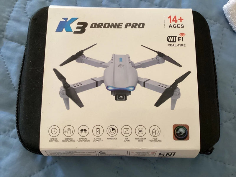 Foldable WiFi drone with real-time camera, retail box