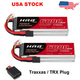 2pcs HRB 14.8V 4S 6000mAh LiPO Battery 100C TRX for RC Car Truck Drone Airplane