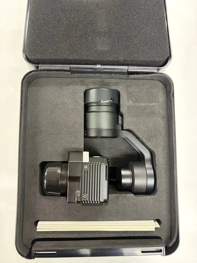 Dji Zenmuse Xt thermal infrared gimbal camera with lens, shown in hard case
