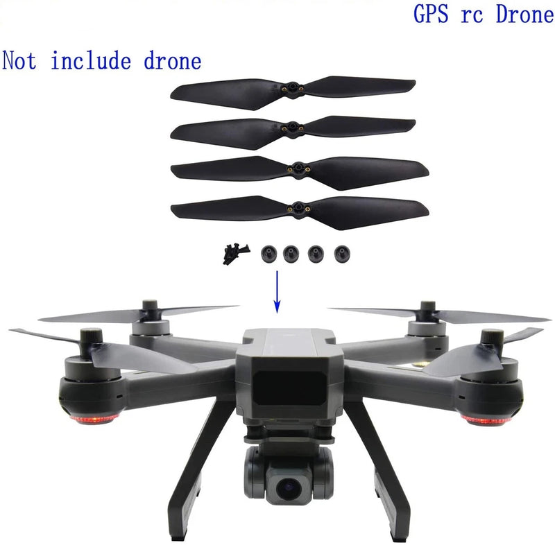Black quadcopter propeller blade set with mounting screws for MJX B20 drone