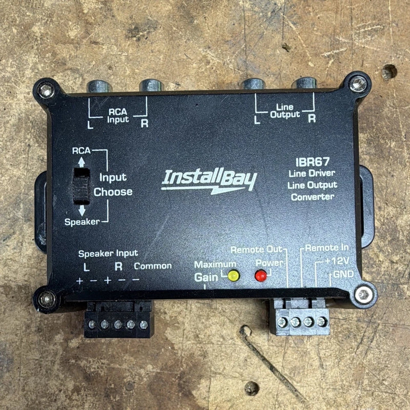InstallBay IBR67 Line Driver Line Output Converter w/ RCA Input/Output