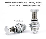 2PCS 35mm CNC Alloy Cowl Canopy Hatch Cover Lock for RC Model Boat Plane Car