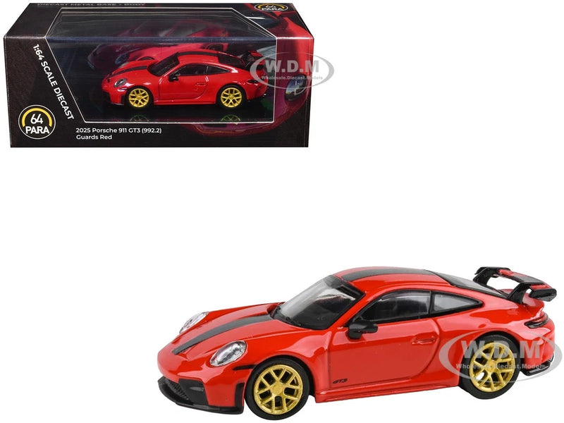 2025 PORSCHE 911 GT3 (992.2) GUARDS RED 1/64 DIECAST MODEL BY PARAGON PA-55871