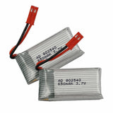 2pcs 3.7V 25C 650mAh Li-Polymer Li Battery 802540 For Helicopter Models RC Drone Battery
