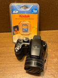 Fujifilm FinePix S4430 digital camera with attached zoom lens, black body