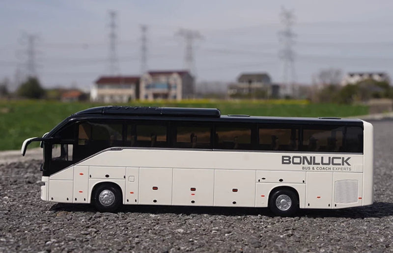1:42 BONLUCK COACH EXPERTS Alloy Model Bus Diecast Hobby Gifts Collection White