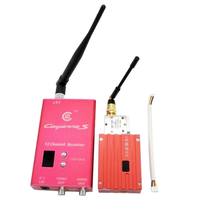1.2G 8W VTX Wireless Analog Transmitter 12CH Receiver for RC Models Drone