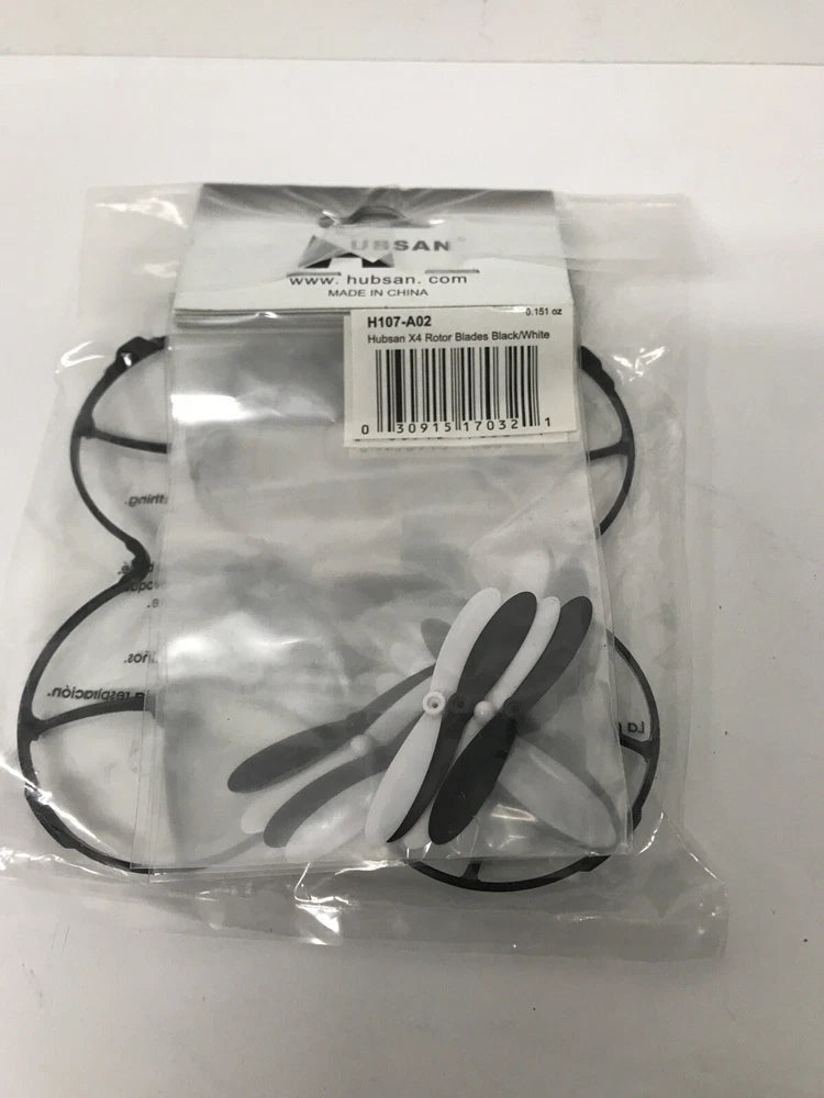 Hubsan X4 rotor blade set with rubber feet protection, 4-pack in sealed bag