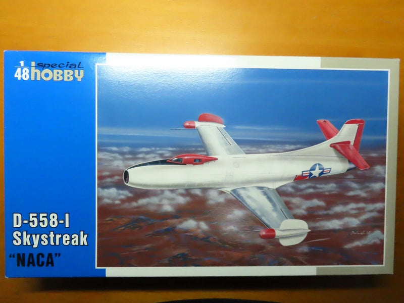 Special Hobby 1/48 D-558-1 Skystreak NACA model kit box with jet aircraft art