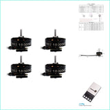 Set of four black 1102 18000KV FPV brushless motors with mounting wires