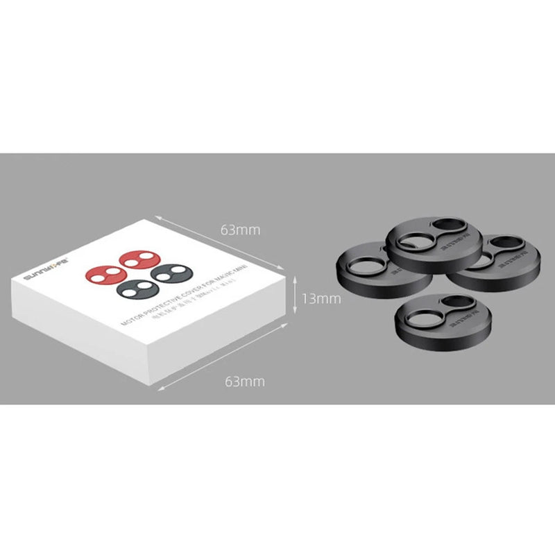 Aluminum alloy drone motor protective cover set, dark gray circular parts