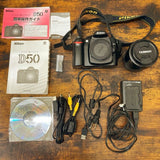 Nikon D50 Digital SLR Camera with Tamron AF 18-200mm Lens Accessories